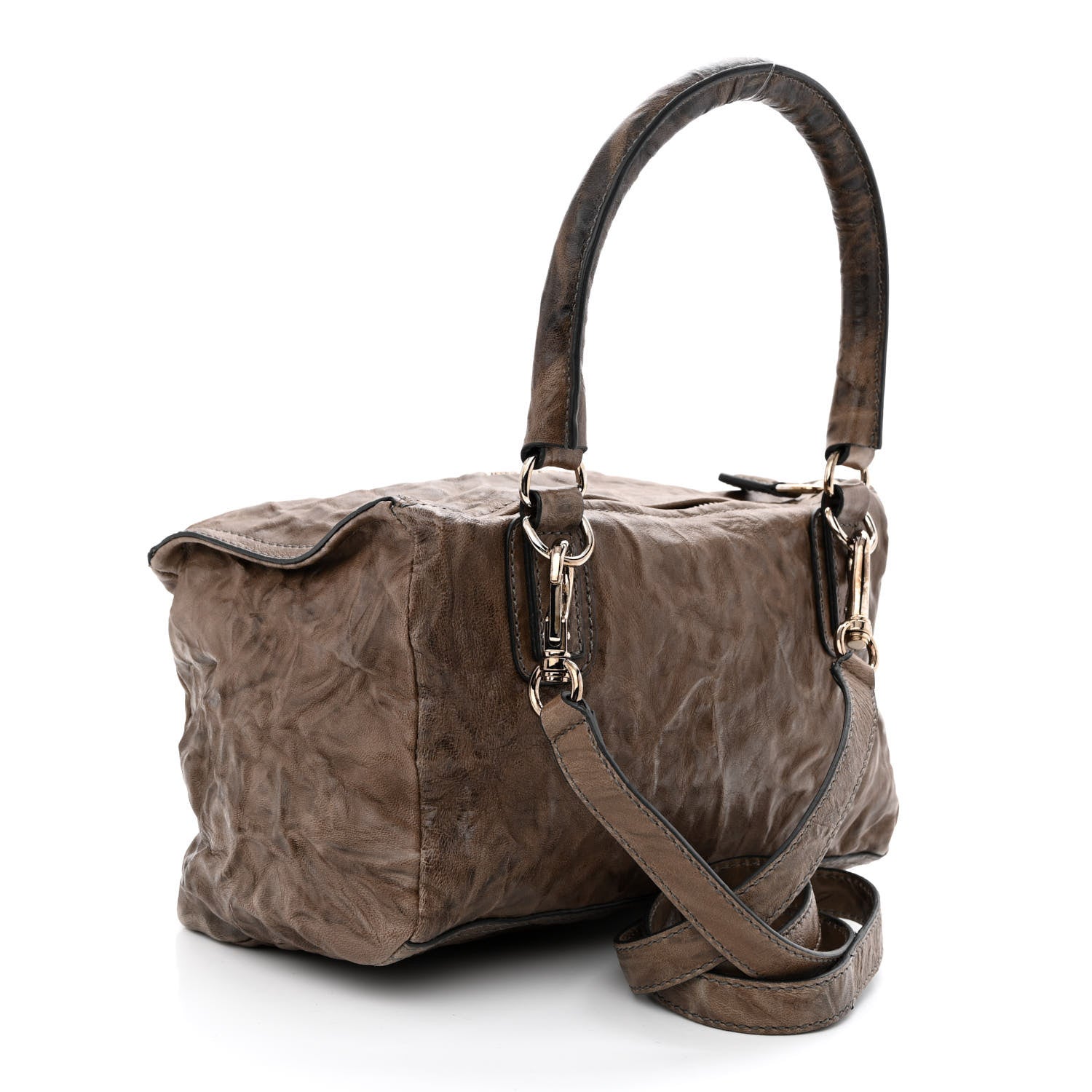 Givenchy Tumbled Sheepskin Small Pandora Brown 3 of 12