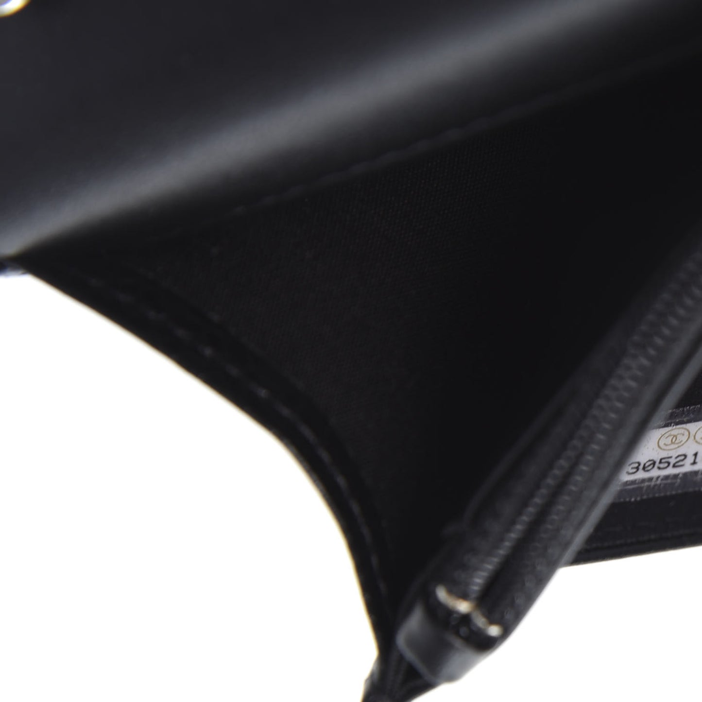 Caviar Camellia Embossed Wallet On Chain WOC Black