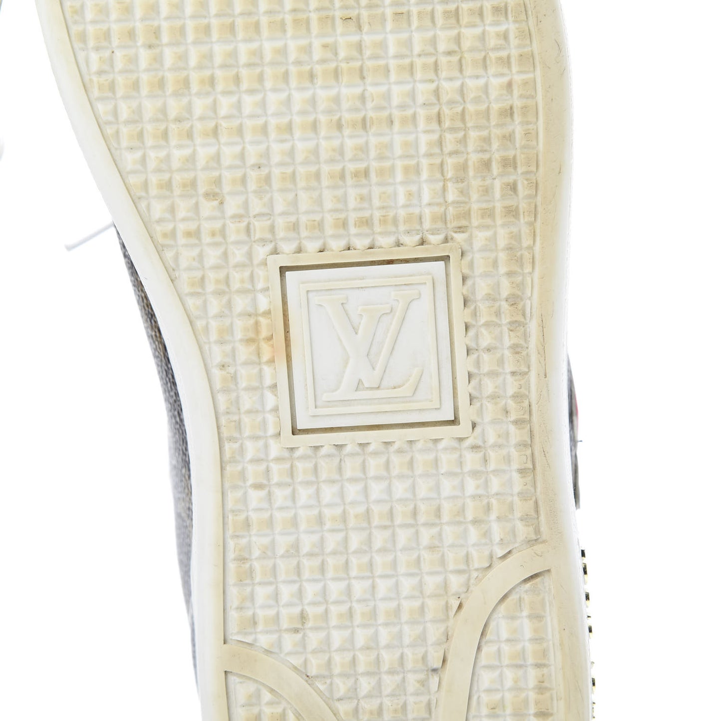 Calfskin Monogram LV Black Heart Sneakers 38.5 Cacao
