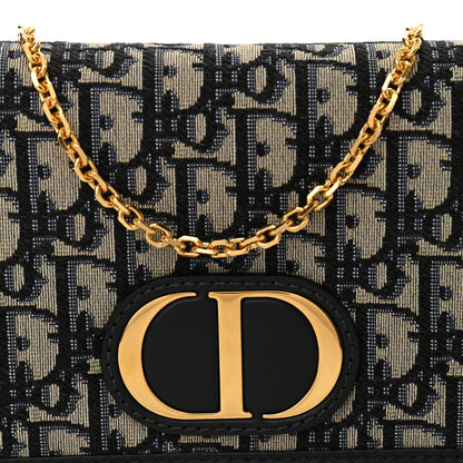 Christian Dior Oblique 30 Montaigne 2-In-1 Pouch Blue 7 of 9