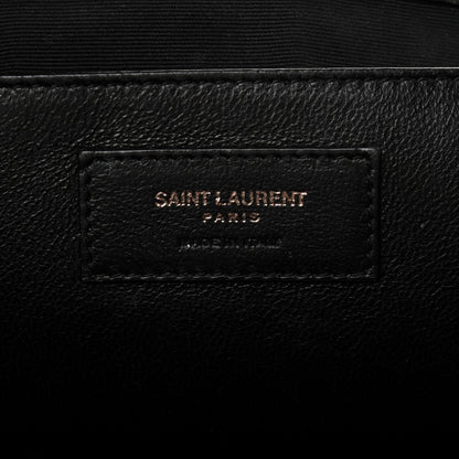 Saint Laurent Pebbled Lambskin Chevron Monogram Small Nolita Black 6 of 12
