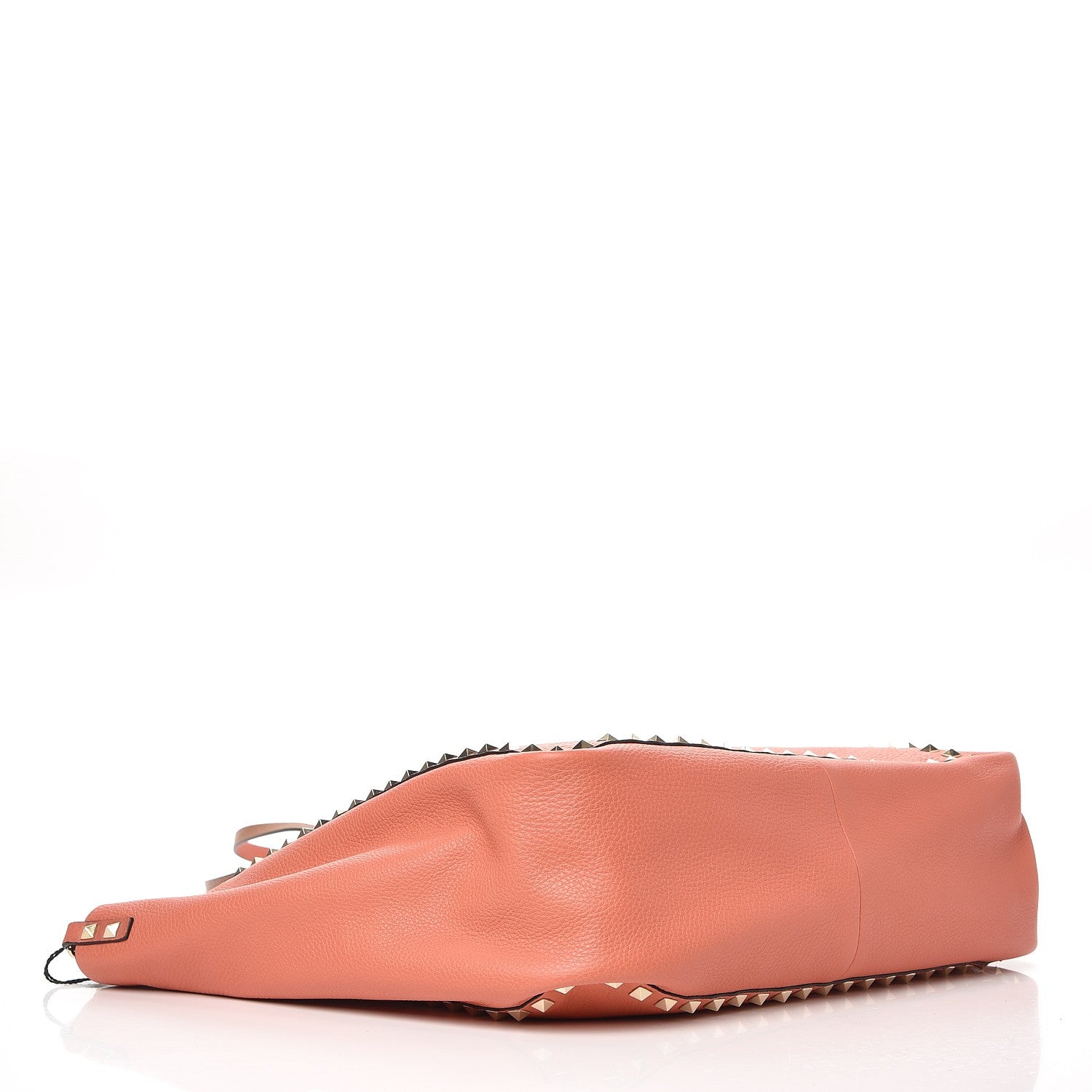Valentino Garavani Pebbled Calfskin Medium Rockstud Reversible Tote Light Cuir Coral 8 of 11