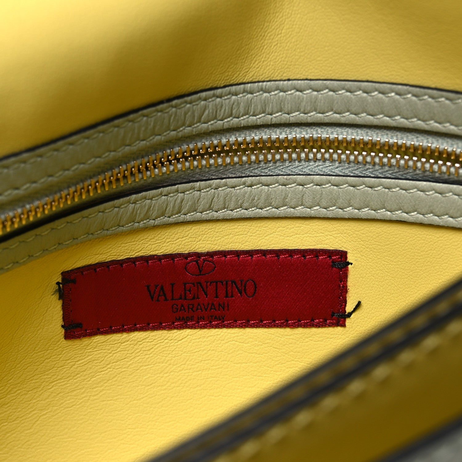 Valentino Garavani Nappa Watercolor Rockstud Wristlet Clutch Rose Green Yellow Sky 6 of 11