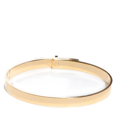 Hermes 18k Yellow Gold Diamond Kelly PM Bangle Small 4 of 5