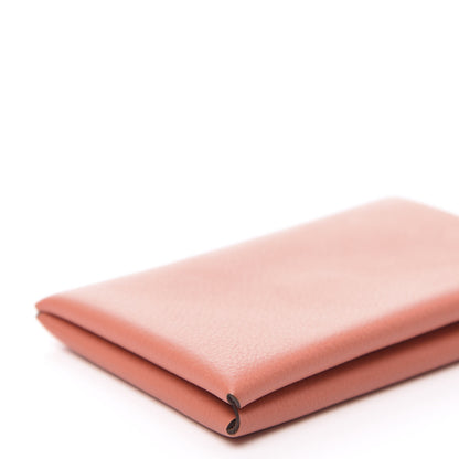 Hermes Evercolor Calvi Card Case Flamingo 6 of 7