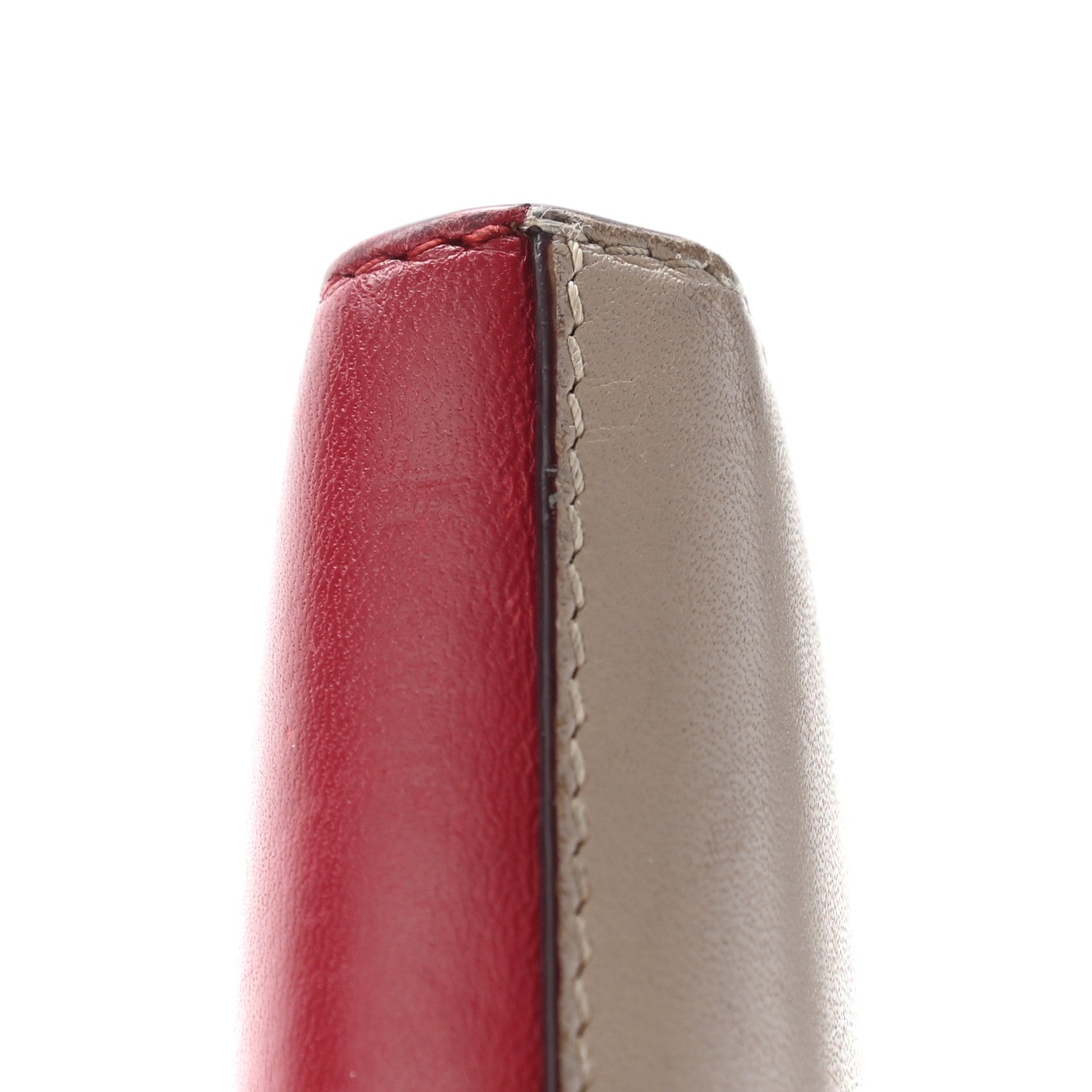 Chloe Smooth Calfskin Baylee Long Zip Around Wallet Red Beige 23 of 23