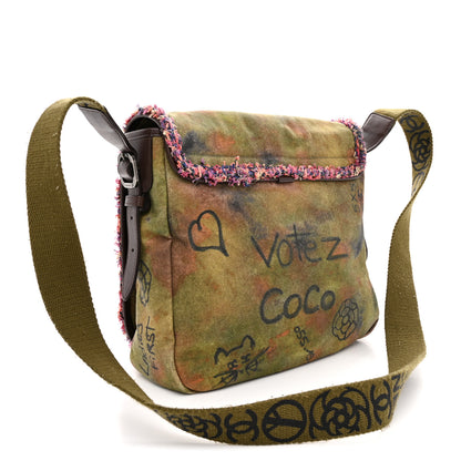 Chanel Washed Toile Graffiti On The Pavements Messenger Khaki Multicolor 3 of 10
