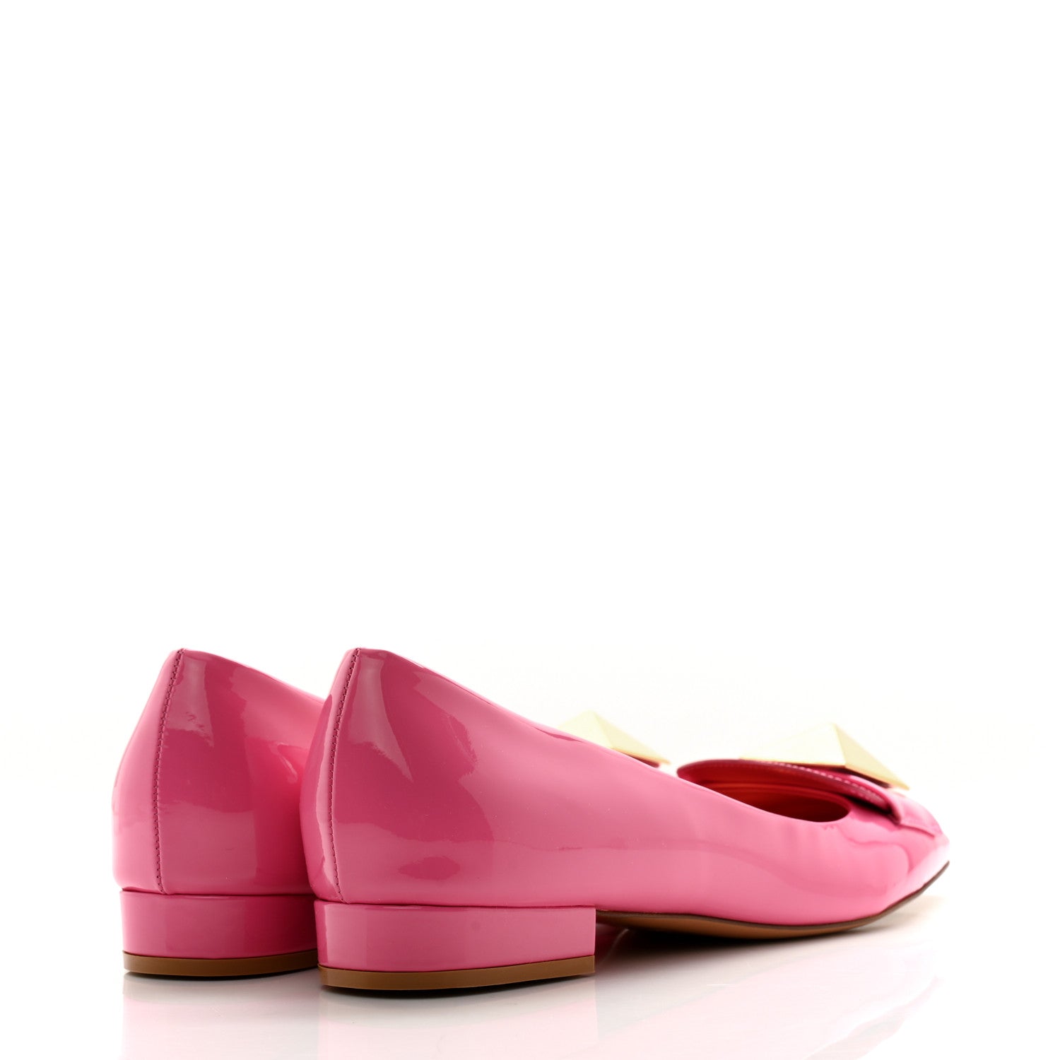 Valentino Garavani Patent One Stud Ballerina 20mm Flats 40 Feminine Pink 4 of 12