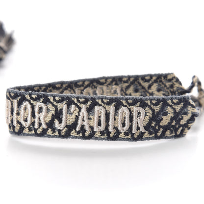 Christian Dior Woven Cotton J'Adior Friendship Bracelet Set Navy 4 of 4