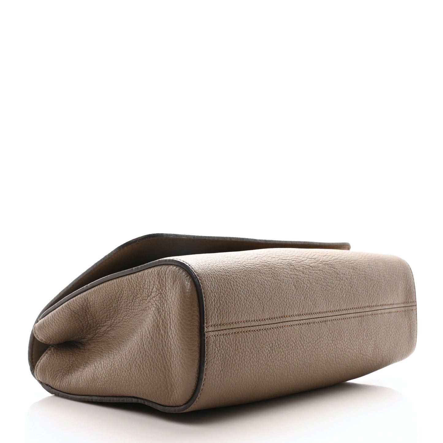 Small Classic Grain Calfskin Medium Lily Flap Clay