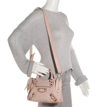 Balenciaga Chevre Gold Metallic Edge Hardware Mini City Rose Aubepine Bois de Rose 2 of 14