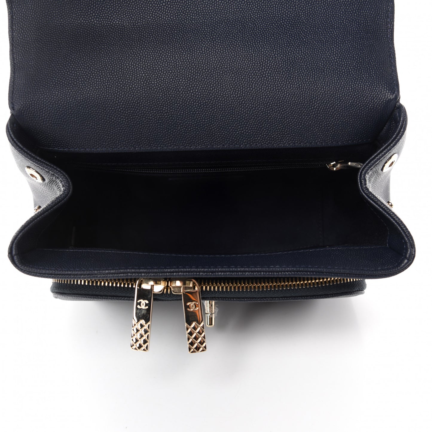 Caviar Quilted Medium Business Affinity Flap Navy