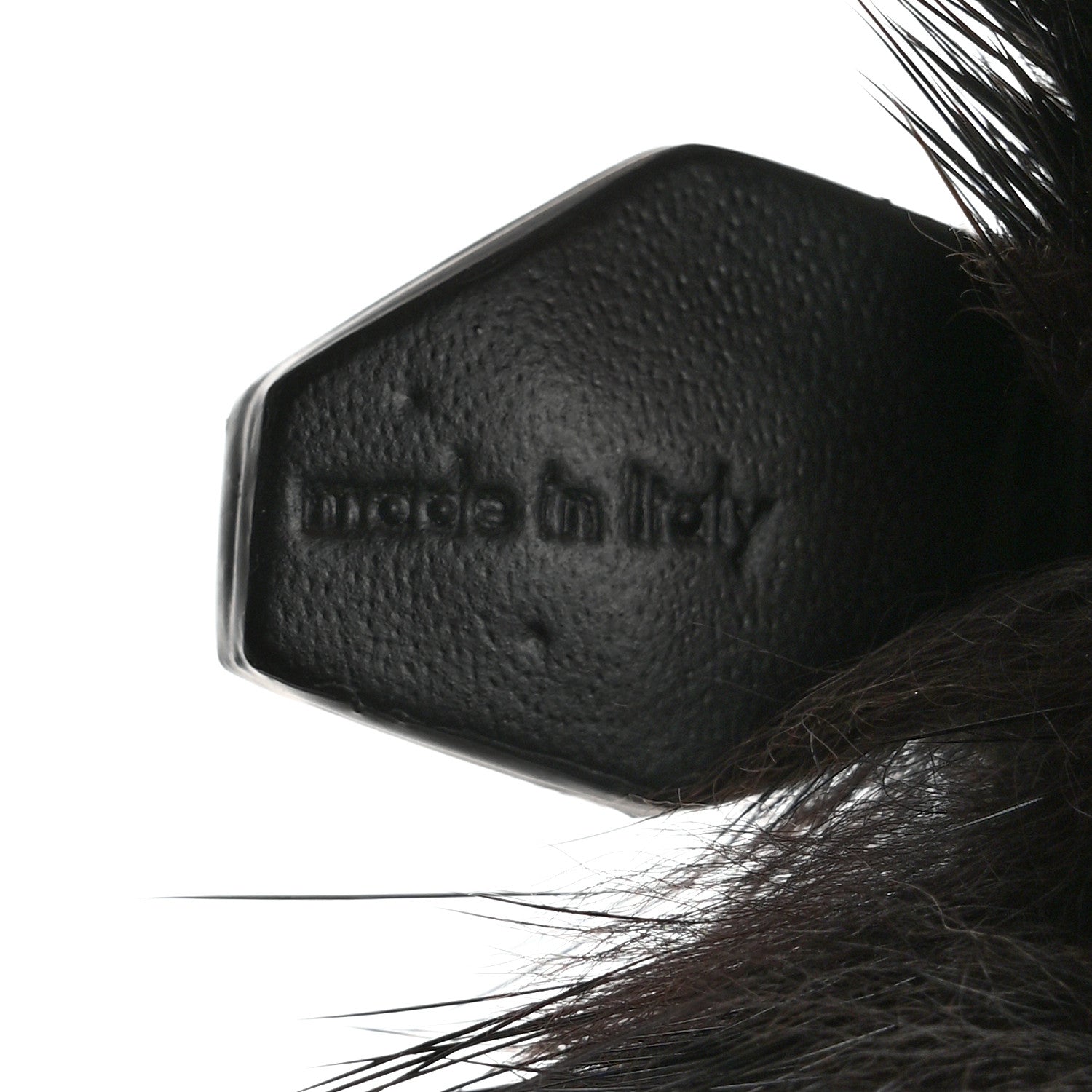 Louis Vuitton Calfskin Mink Fur Panda Bag Charm Key Holder Black 3 of 4