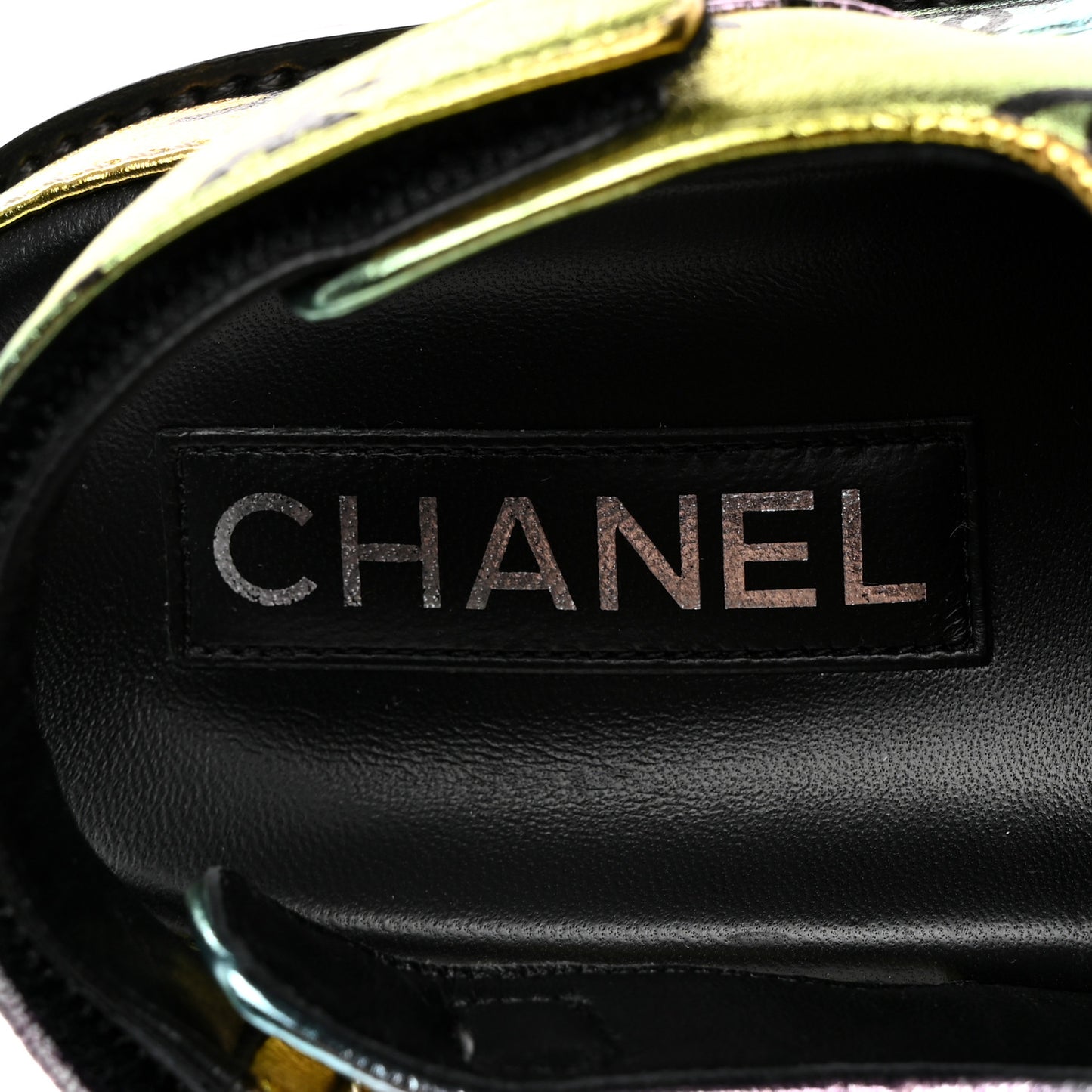 Laminated Lambskin Printed CC Dad Sandals 40 Multicolor