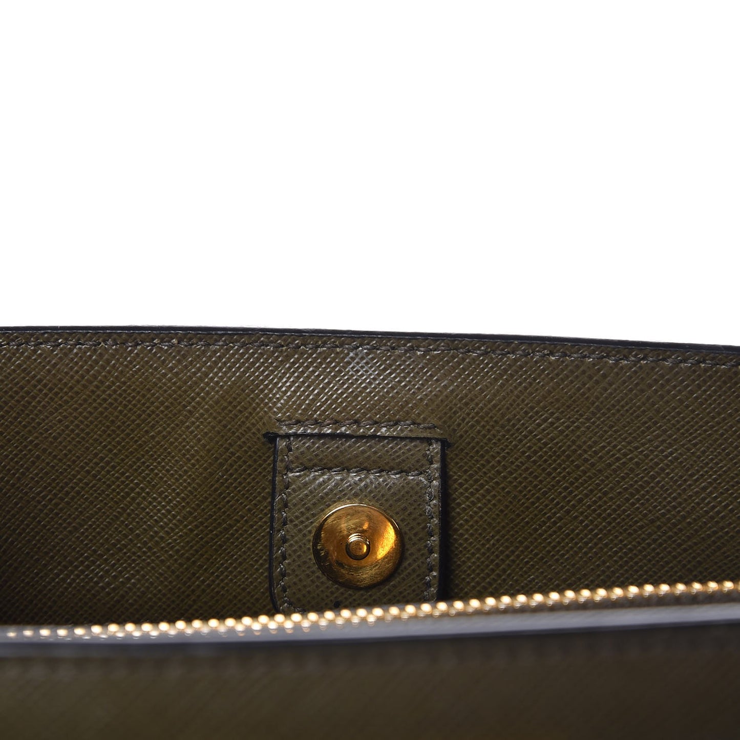 Saffiano Lux Bi-Color Medium Tote Militare Black