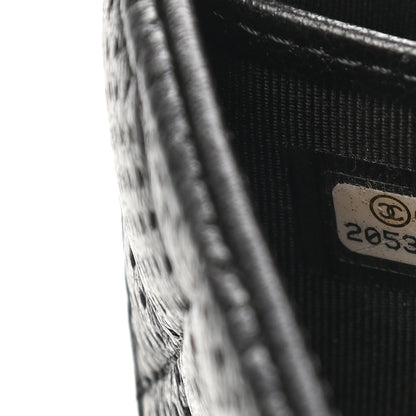 Chanel Perforated Lambskin Quilted Large Gusset Flap Wallet Black 8 of 10