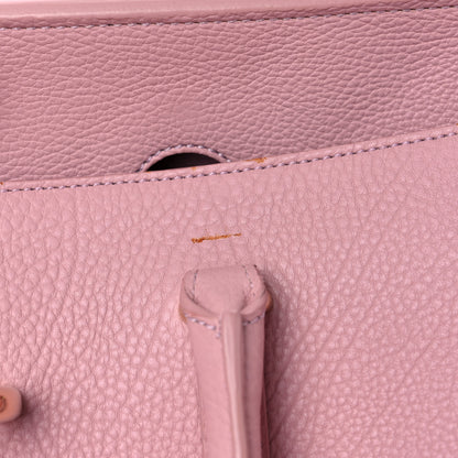 Balenciaga Grained Calfskin L Tube Round Tote Rose 18 of 19