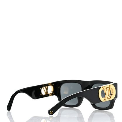 Louis Vuitton Acetate LV Link Square Sunglasses Z1478E Black 4 of 7