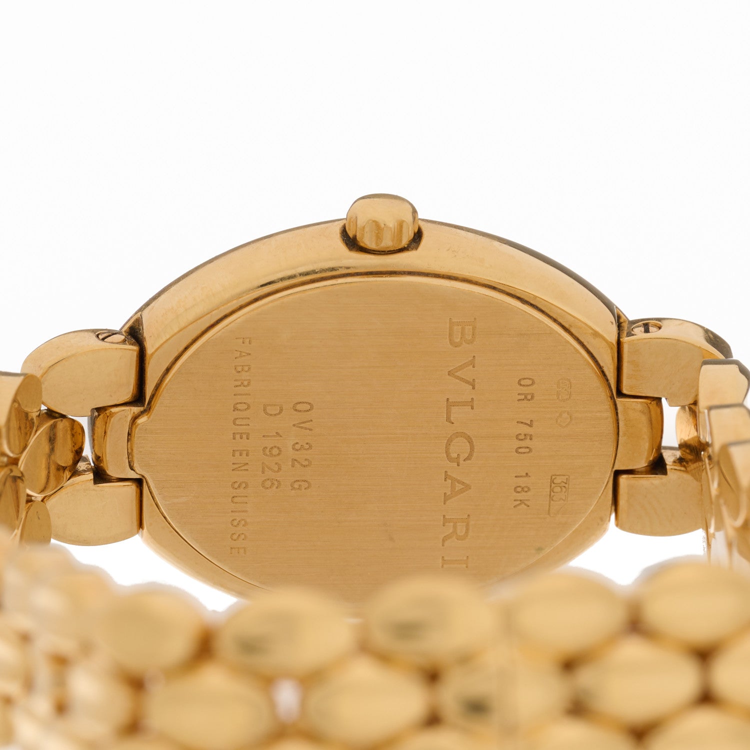 Bulgari 18K Yellow Gold Diamond Bezel 27mm Ovale Quartz Watch 4 of 5