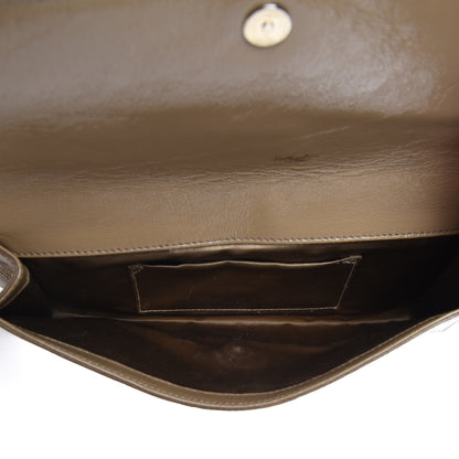 Saint Laurent Textured Patent Calfskin Monogram Large Belle De Jour Clutch Beige 5 of 7