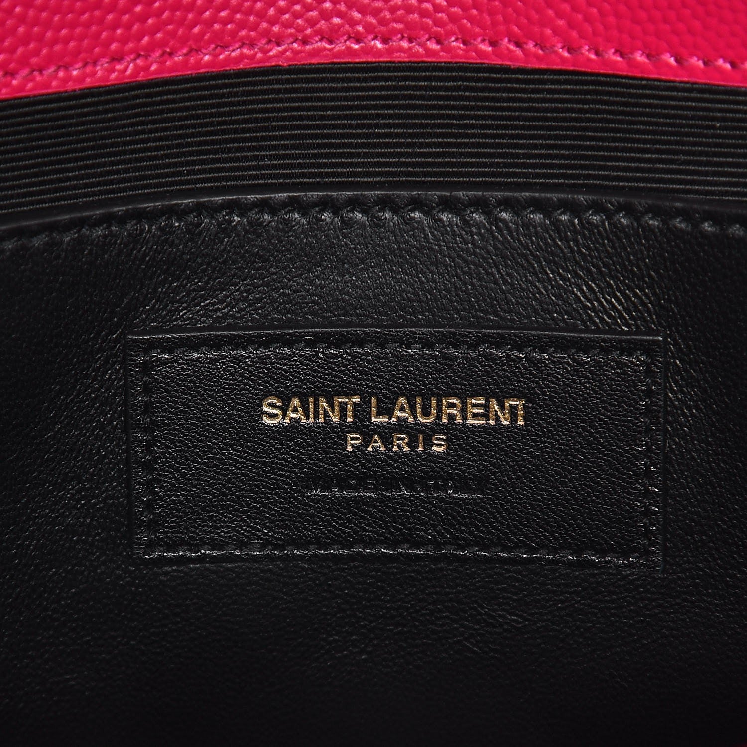 Saint Laurent Grain De Poudre Classic Monogram Kate Clutch Lipstick Fuchsia 6 of 6