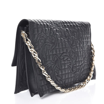 Versace Nappa Barocco Quilted Vanitas Medea Shoulder Bag Black 3 of 8