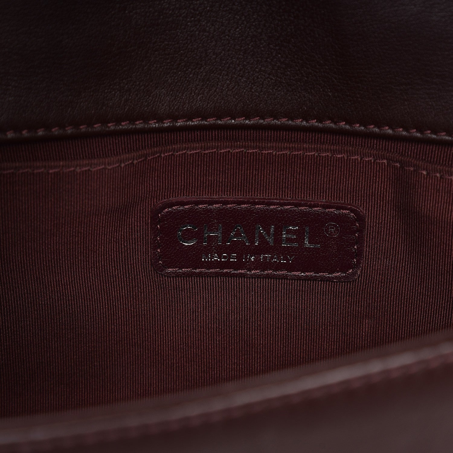 Chanel Calfskin Chevron Quilted Medium Boy Flap Burgundy 6 of 12
