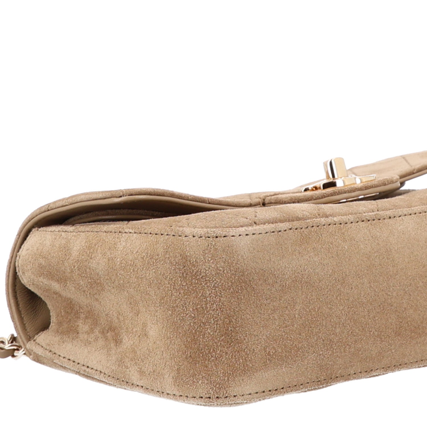 Chanel Suede Calfskin Souplissimo Maxi Flap Dark Beige 9 of 10
