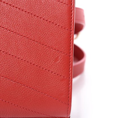 Chanel Calfskin Chevron Stitched Coco Waist Bag Red 11 of 13