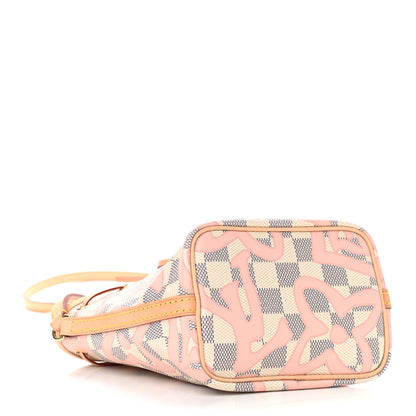 Louis Vuitton Damier Azur Tahitienne Nano Noe Rose Ballerine 4 of 9
