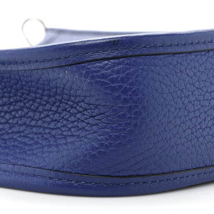 Hermes Taurillon Clemence Evelyne TPM Bleu Electrique Black 7 of 9