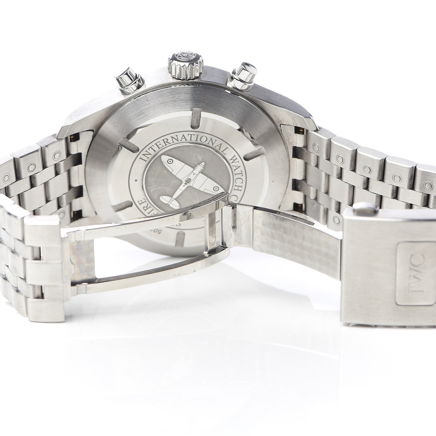 Stainless Steel 43mm Spitfire Chronograph Automatic Watch Slate IWC387804