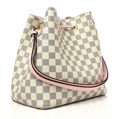 Louis Vuitton Damier Azur Neonoe MM Eau De Rose 3 of 8
