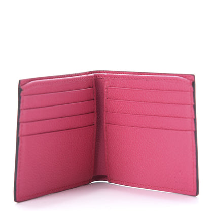 Gucci Grained Calfskin Logo Bi-Fold Wallet Box Pink Green 5 of 7