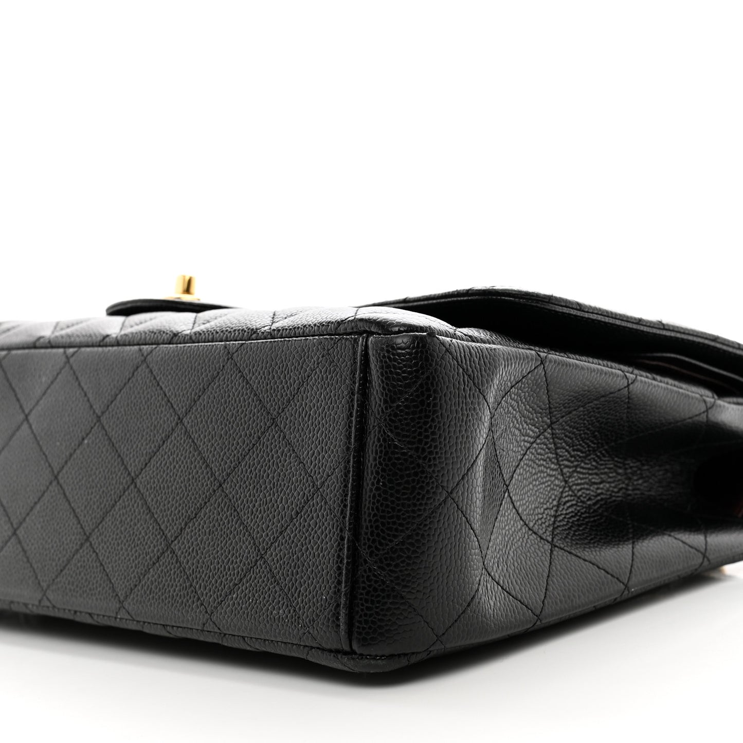 Caviar Quilted Maxi Double Flap Black