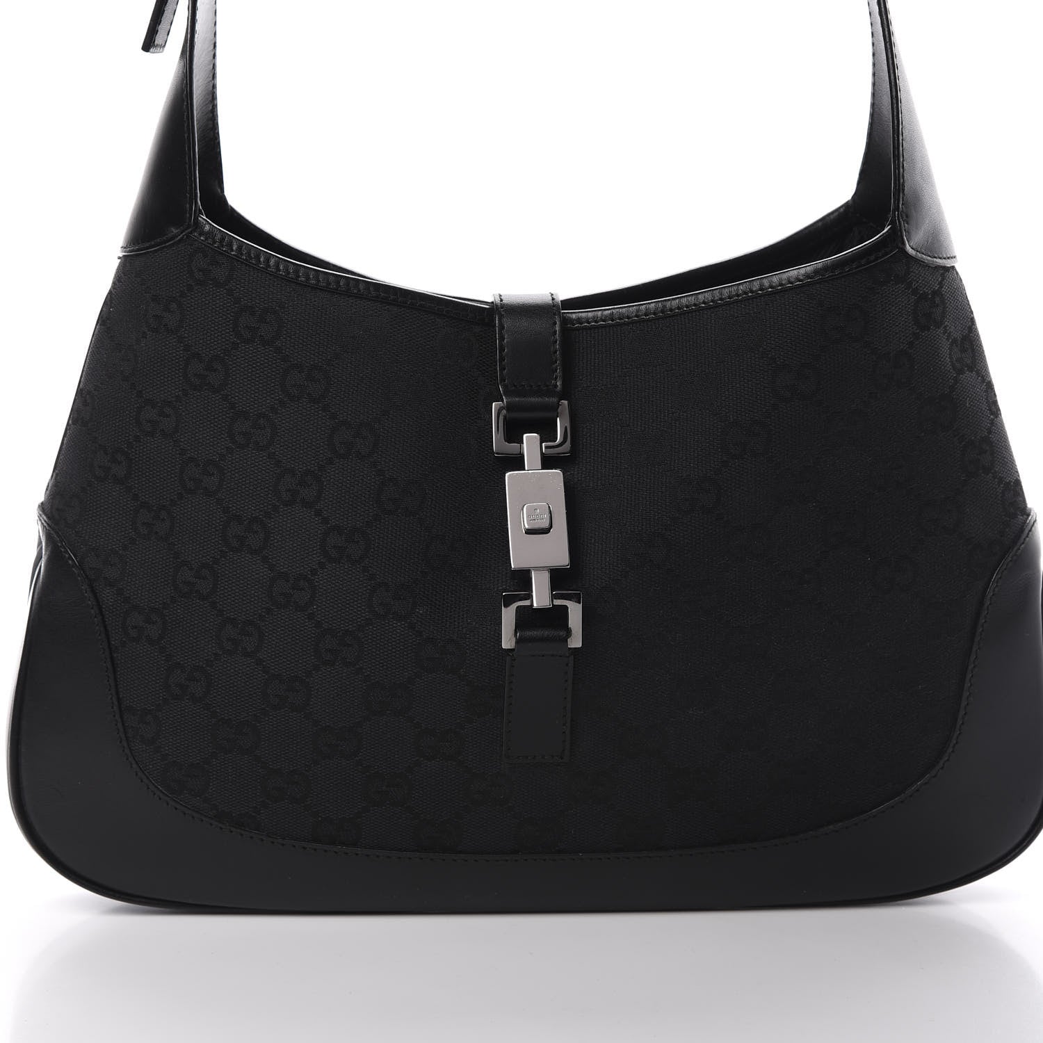 Gucci Monogram Small Jackie O Hobo Black 8 of 10