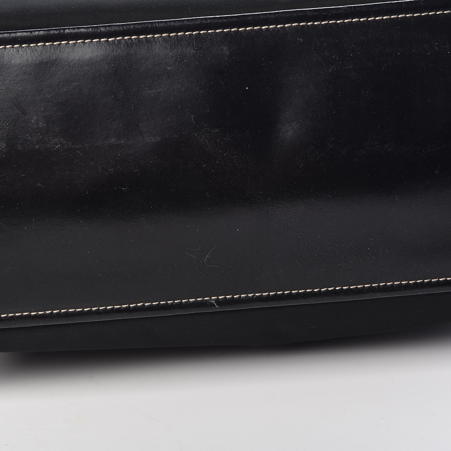 Tessuto Nylon Soft Calf Tote Nero Black