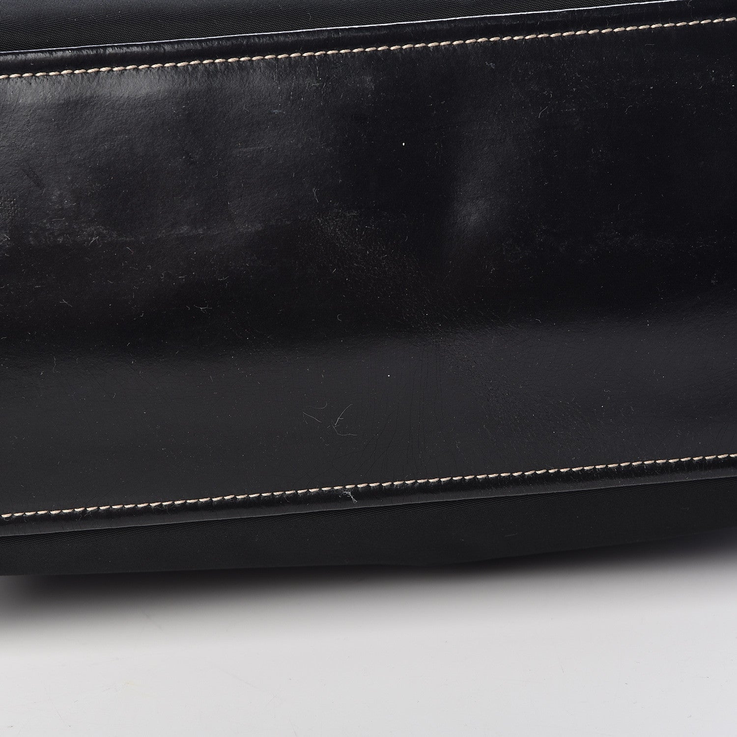 Prada Tessuto Nylon Soft Calf Tote Nero Black 9 of 11