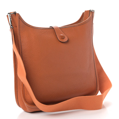 Hermes Taurillon Clemence Evelyne II PM Orange 2 of 4