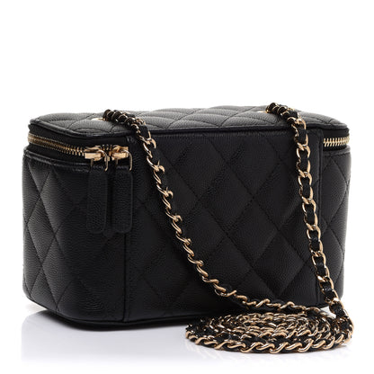 Chanel Caviar Quilted Small Vanity Case With Chain Black 3 of 10