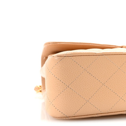 Chanel Caviar Quilted Medium Double Flap Beige 9 of 11