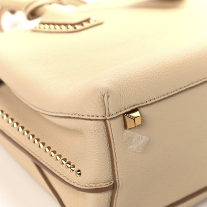 MCM Grained Calfskin Studded Medium Milla Tote Beige 11 of 14