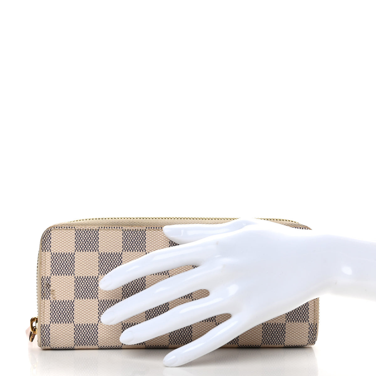 Louis Vuitton Damier Azur Clemence Wallet Rose Ballerine 2 of 10