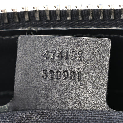 Gucci GG Supreme Monogram Appia Calfskin Web Flat Messenger Bag Black Grey 7 of 11