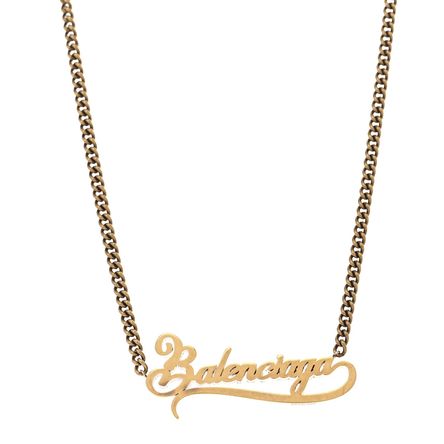 Metal Logo Necklace Gold