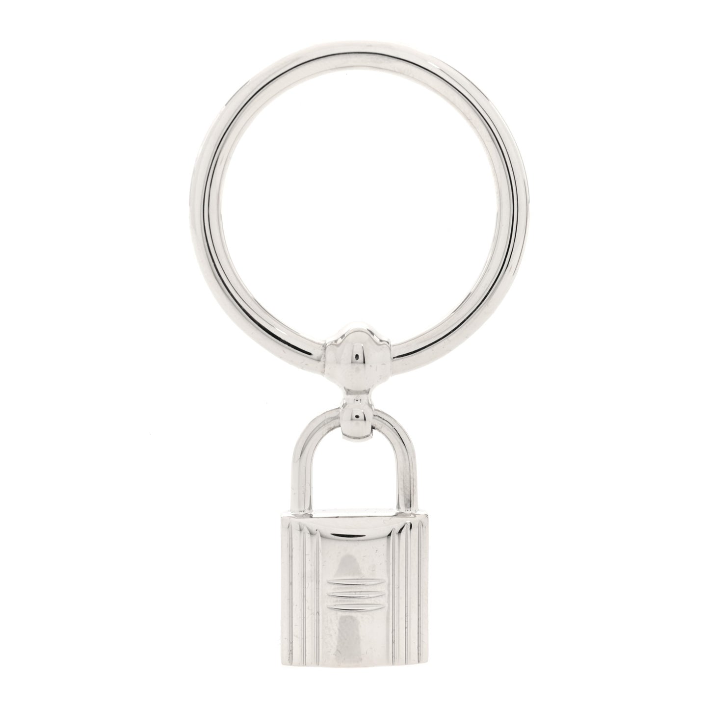 Palladium Mini Loop Charms Cadenas Scarf Ring Silver