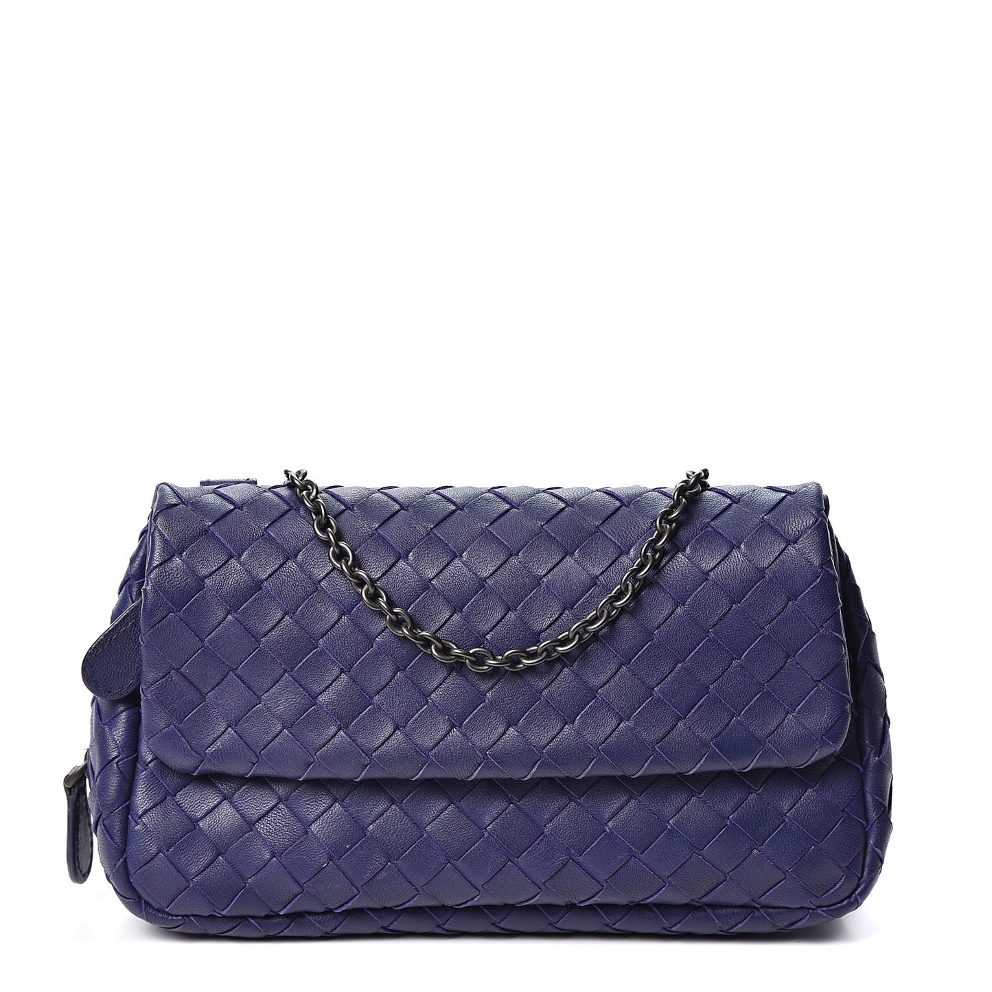 Nappa Intrecciato Small Chain Crossbody Atlantic