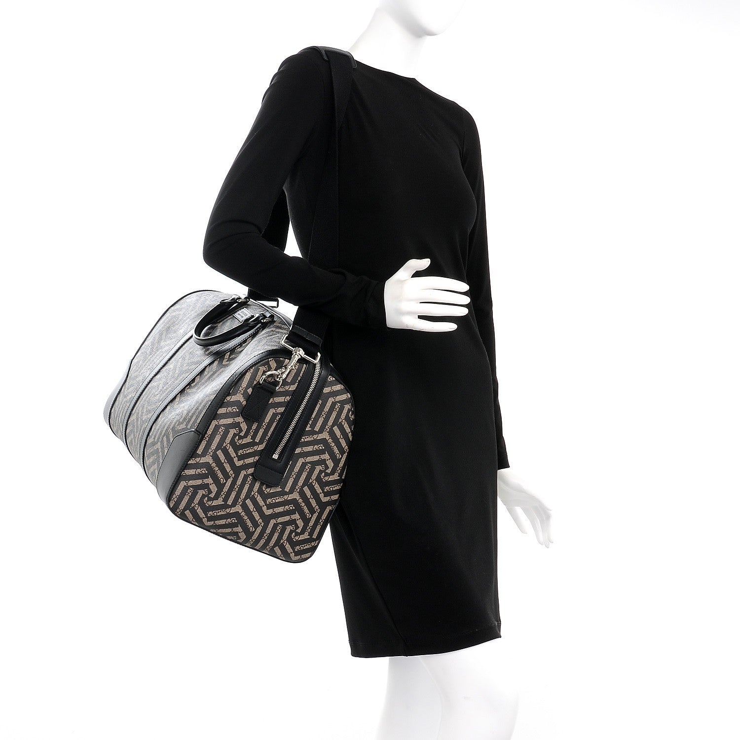 Gucci GG Supreme Monogram Caleido Medium Duffle Black 2 of 9