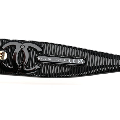 Chanel Acetate Rectangle Sunglasses 5493 Black Brown 6 of 9