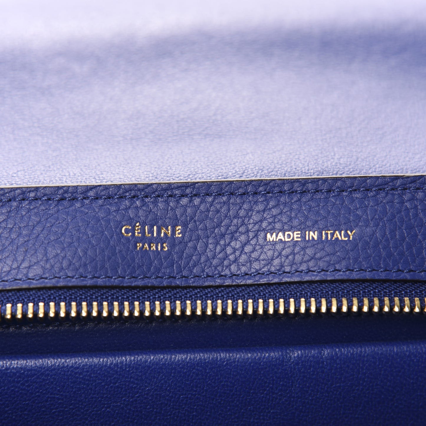 Drummed Calfskin Suede Small Trapeze Indigo